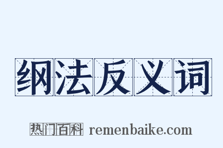纲法反义词是什么意思的图片